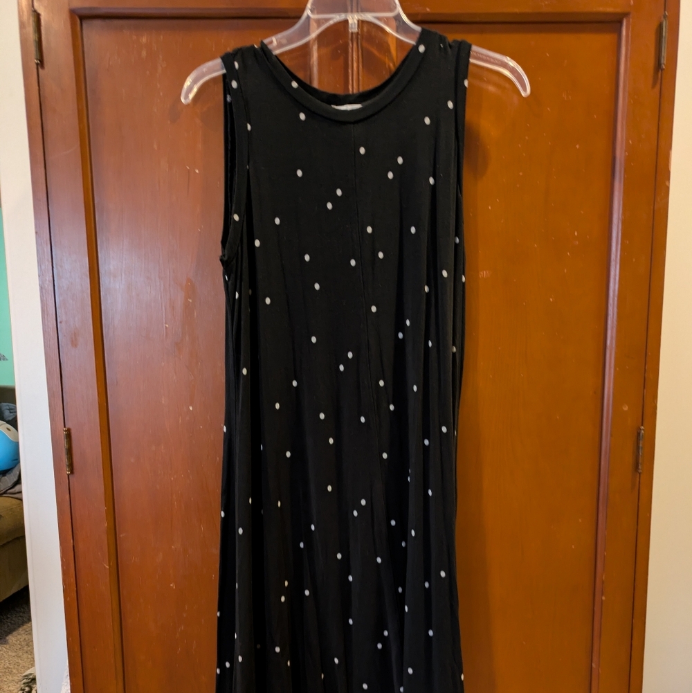 Workshop Republic Clothing Black and White Polka Dot Flowy Dress Size Medium